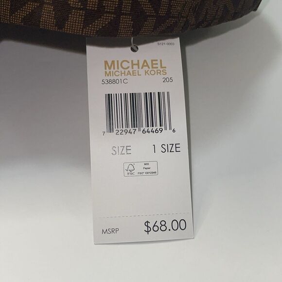 Michael Kors Signature MK Logo Baseball Cap Hat, Brown One Size.NWT main image 10